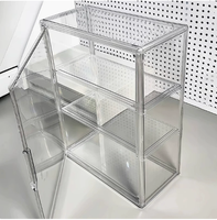 Vitrine de présentation en acrylique transparent pour figurines de blind box, cosmétiques, pain, gâteaux et desserts, anti-poussière, personnalisable en usine