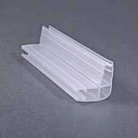 Strip Penyegel PVC/PC Transparan Simetris Tahan Air Anti-Korosi untuk Pintu Kaca Shower dengan Layanan Pemotongan & Ekstrusi