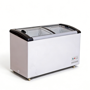 Congelador Comercial con <span class=keywords><strong>Puerta</strong></span> <span class=keywords><strong>de</strong></span> Vidrio Curvo, <span class=keywords><strong>Vitrina</strong></span> Exhibidora para Helados - Product Image 2