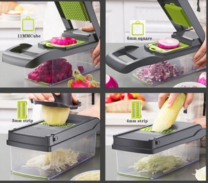 Máy Cắt Thái Rau Củ Đa Năng Bằng Tay Máy Cắt Lát Với 6 Lưỡi Dao Và Dụng Cụ Lọc - Product Image 6