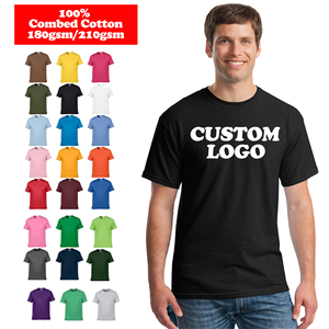 Sublimation or Screen Printing Multi-Color Man t Shirts Round Neck Custom Cotton for Company Staff