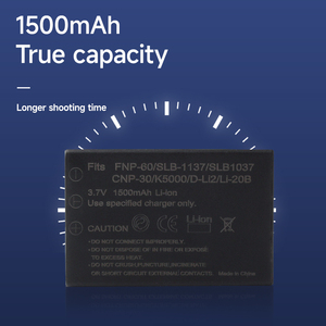 Fujifilm <span class=keywords><strong>NP</strong></span>-<span class=keywords><strong>60</strong></span> Kodak KLIC-5000 Đối Với Samsung SLB-1137 Tương Thích 3.7V 1500MAh Li-Ion Máy Ảnh Kỹ Thuật Số Pin <span class=keywords><strong>NP</strong></span>-<span class=keywords><strong>60</strong></span> Fnp60 Np60 <span class=keywords><strong>Np</strong></span> <span class=keywords><strong>60</strong></span> - Product Image 3
