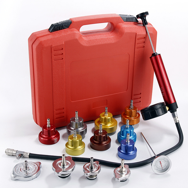 Auto Cooling System&radiator Cap Pressure Tester 14pcs Car Water Tank Leak Detector