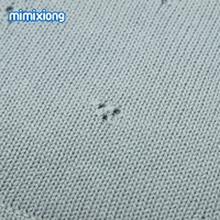 Couverture bébé en tricot jacquard Mimixiong à motif cœur ajouré, motif ajouré délicat, bord festonné, pour berceau, poussette et couverture d'emmaillotage