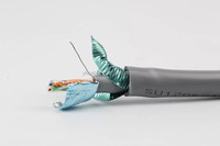 Cable U/UTP F/UTP Cat5e Blindado de Acero, 4 Pares, 8 Hilos, Cobre Puro, Blindaje de Aluminio, para Exteriores, Resistente a Ratas