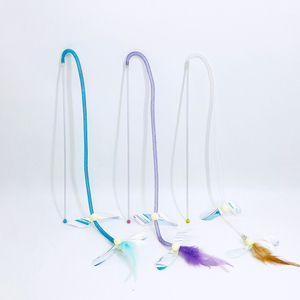 Factory Direct Funny <strong>Cat</strong> Stick Toys with Feather Rattle Finger Teaser Interactive Pet &amp; Movement <strong>Cat</strong> <strong>Wand</strong> Supplies - Product Image 1