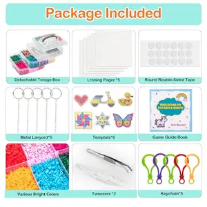Wholesale Educational Toys DIY Puzzle Game 5mm Ironing Beads Set Plastic 5mm Perler Beads For Christmas And Birthday Gifts