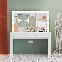 Coiffeuse led avec miroir, nouveau meuble de chambre à coucher, lampe moderne avec miroir, coiffeuse