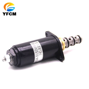 Suku Cadang <span class=keywords><strong>Excavator</strong></span> untuk Kobelco <span class=keywords><strong>SK200</strong></span>/210/230/260/350-6E-8 Super 8 Pompa Hidrolik Pengunci Keamanan Katup <span class=keywords><strong>Solenoid</strong></span> Proporsional Lengan Kecil - Product Image 1