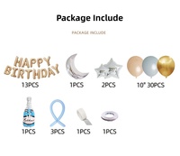 Ensemble de décoration de fête d'anniversaire avec ballons en latex, ballons à l'hélium, adaptés aux fêtes d'enfants, aux fêtes de bébés, aux fournitures de mariage, vente en gros