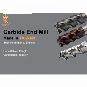 Fresa de Carburo de Tungsteno de 4 Filos Anti-Encalentamiento con Recubrimiento de Estaño/Altin, OEM/ODM Disponible - Product Image 1