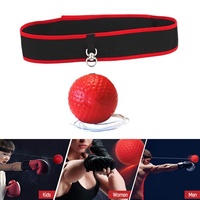 Balle de réflexe de boxe avec bandeau réglable pour débutants, entraînement de la coordination œil-main, en mousse PU souple, longueur réglable