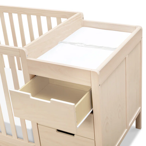 Culla Convertibile in Legno Massello Durevole per Neonati <span class=keywords><strong>con</strong></span> Cassetto Portaoggetti per Soggiorno, Ospedale e Hotel - Product Image 6