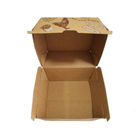 Caja de Cartón Corrugado Tipo Concha para Hamburguesas, Personalizable con Logotipo, de Grado Alimenticio, para Comida Familiar, Aperitivos, Cenas y Hamburguesas