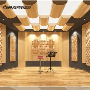 Goodsound Wood Buffer Baffle Wall Soundproof Diffuser Bass Traps Corner Acoustic Wall Panels For Living Room