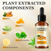 Sérum Visage Anti-Âge et Anti-Acné au Curcuma, Correcteur de Taches Brunes à l'Huile Essentielle et Vitamine C, Hydratant Soin de la Peau Marque Blanche