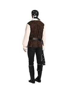 Costume <span class=keywords><strong>de</strong></span> pirate unisexe pour Halloween, avec chapeau, pantalon et haut, pour spectacle <span class=keywords><strong>de</strong></span> carnaval, performance sur scène, fête <span class=keywords><strong>de</strong></span> Noël - Product Image 4
