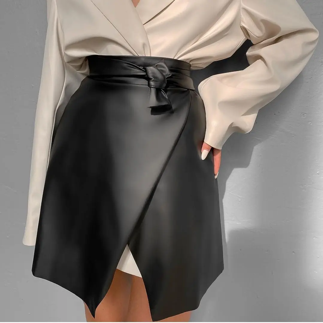 OEM/ODM लड़कियों चमड़े घुटने lengthshort मैक्सी स्कर्ट डेनिम महिलाओं के कस्टम लोगो पोशाक मिनी स्कर्ट