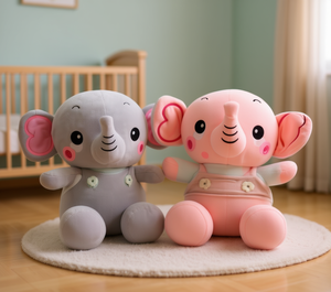 Lindos juguetes de peluche de elefante de 30 cm, animales de peluche suaves para decoración de dormitorio de bebé, diseño moderno unisex - Product Image 2