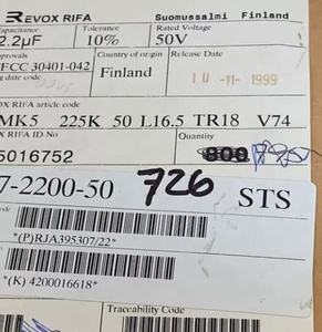 2.2uF 50V sốt chéo cùng tụ phim stepless tụ điện phim trục evox rifa <span class=keywords><strong>mmk5</strong></span> loạt - Product Image 4