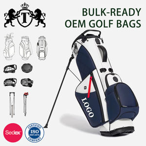 Sac de golf de luxe en cuir, directement du fabricant, avec sangle respirante, sac de golf à support, protection durable pour le voyage, sac de golf pour chariot - Product Image 1