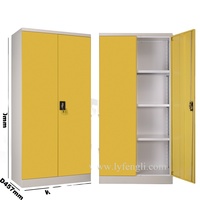 Armoire de classement métallique Lighting Lock pour le rangement de bureau, mobilier en acier moderne à 2 portes, avec étagères et penderie, pliable, pour salle de sport, hôtel, supermarché