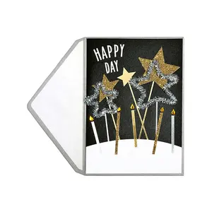 Preço mais barato artigos de Papelaria Cartão de Aniversário Feito À Mão Desenhos, Made in China Estrela Cartões de Aniversário