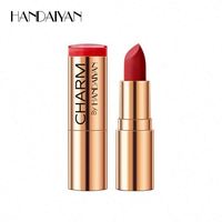 Rouge à lèvres hydratant HANDAIYAN, tube doré, imperméable, application facile, 8 couleurs, design moderne