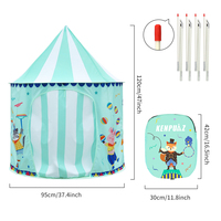 Carpa de Juego de Poliéster Kenpuaz para Niños de 2 a 4 Años, con Temática de Circo, Plegable, para Uso en Interiores/Exteriores, Regalo de Aventura Espacial