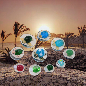 Linda Figura de Tortuga en Miniatura, Pequeña Figura de Cristal de Murano Hecha a Mano con Técnica de Lampworking, Artesanía en Cristal - Product Image 3