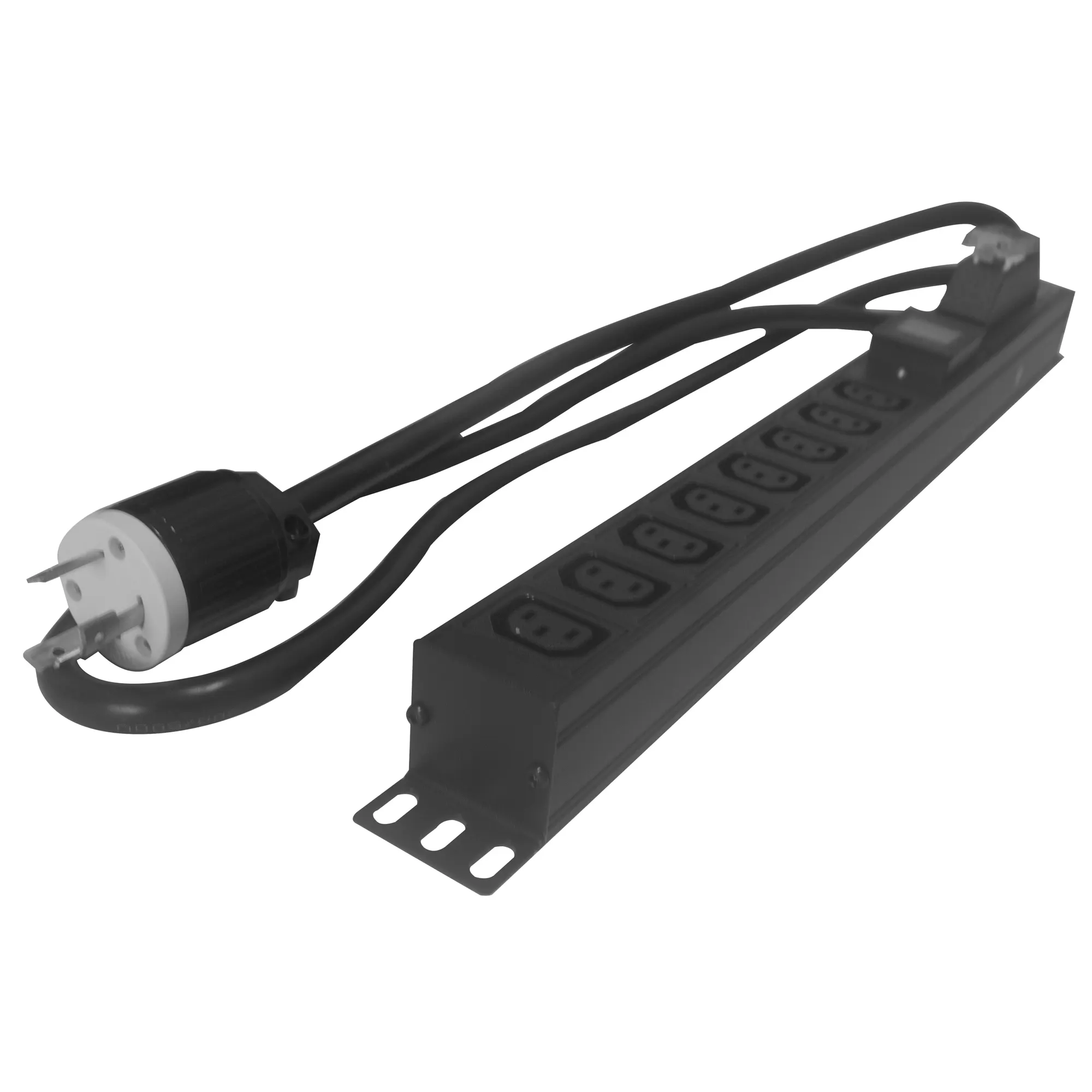 PDU 1U IEC L6-30P 30A цепи Metered PDU C13 выход монтажная плата 250V американский штекер 8 способ БРП штепсельная розетка