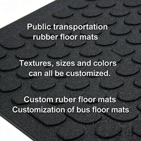 Tapis de sol en caoutchouc pour bus, résistants à l'usure, antidérapants, taille et épaisseur personnalisables, découpe sur mesure pour les transports publics