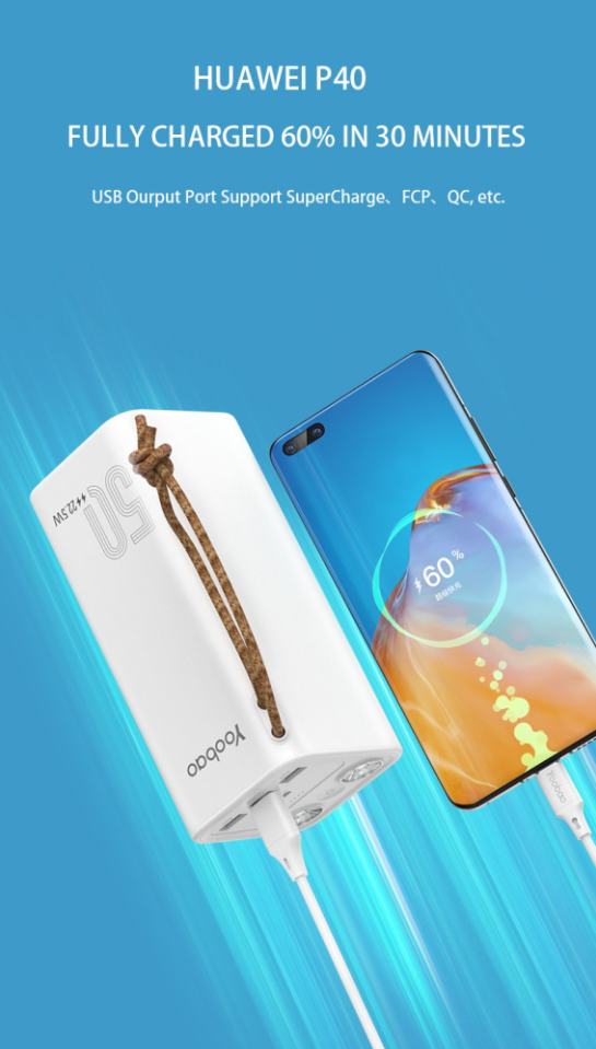 Sạc dự phòng Yoobao H5 50000mAh PD 20W