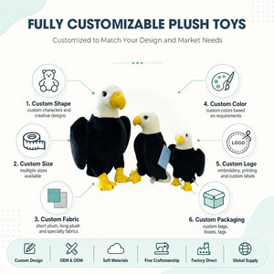Peluche d'oiseau sauvage de qualité supérieure, confortable, avec rembourrage en coton PP, pour le jeu éducatif des enfants et le confort anti-stress - Product Image 2