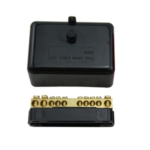 Jh10r Úc 100A 500V 10 lỗ điện đồng 16 mét khối thiết bị đầu cuối hộp Brass hoạt động/Trung tính liên kết cáp Hộp nối - Product Image 5