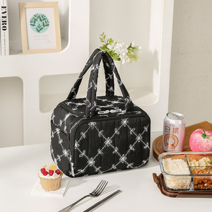Sac à lunch isotherme en tissu Oxford rose bleu clair pour étudiants, utilisation en extérieur - Product Image 2