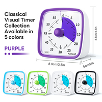 Minuteur visuel silencieux Yunbaoit pour la gestion du temps en classe, horloge de compte à rebours de 60 minutes pour enfants et adultes
