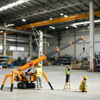 Mini-grue araignée articulée pour l'installation de câbles aériens