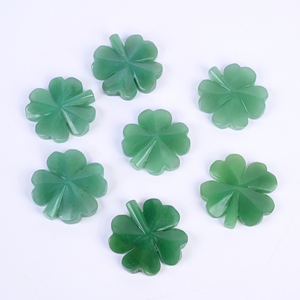 Venta al por Mayor de Cristal Natural Tallado a Mano, Trébol de Cuatro Hojas de Aventurina Verde para Decoración y Regalo - Product Image 5