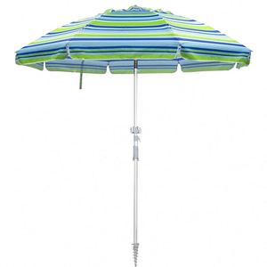 Sombrilla de Playa Portátil de 7.5' con Anclaje para Arena, Protección UV, con Barra Inclinable y Bolsa de Transporte, Ideal para Exteriores y Playa - Product Image 1