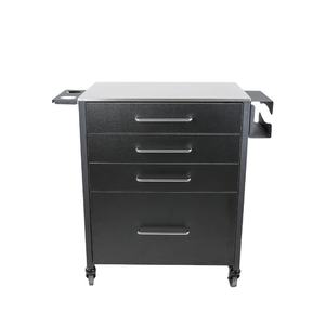 Moderne Zwarte Roestvrijstalen Tattoo Station <span class=keywords><strong>Trolley</strong></span> Rollende Schoonheidstoolwagen Met Stijlvolle Tattoo-Standaard - Product Image 2