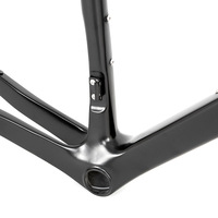 Cadre de vélo de route en fibre de carbone TWITTER sans marque, avec dropout pour axe traversant, frein à disque, pour cross-country