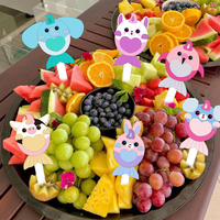 Fruits animaux mignons boîte à bento décor fourchettes gâteau petites fourchettes à dessert fourchettes Mini dessin animé dent choix de nourriture pour les enfants