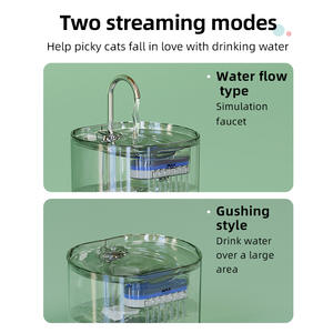 Fontaine à eau intelligente pour animaux de compagnie, ronde, à circulation automatique, pour chats et chiens, conception détachable, modèle FT666 03 gris, à brancher - Product Image 4