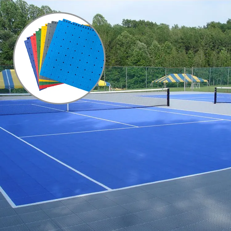 Hoge Kwaliteit Zachte Pp Outdoor Tennisbaan Plastic Vloertegels Voor Atleten