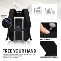 Sac à dos décontracté grande capacité pour ordinateur portable 15 pouces, résistant à l'eau, avec logo personnalisé, idéal pour les trajets professionnels et le travail