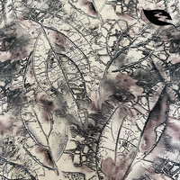 Tela con Estampado Animal Abstracto de Tinta Lavable - Mezcla de Rayas de Leopardo y Tigre con Efecto Acuarela Fluido