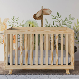 Cuna Convertible 3 en 1, Cuna de Madera para Bebé, Diseño Moderno, Estructura de <span class=keywords><strong>Cama</strong></span> para Niños, Seguridad para Niños Pequeños, Muebles de Lujo para Dormitorio - Product Image 2