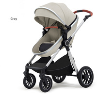 Poussette Bébé Haut de Gamme Personnalisée en Usine, Poignée Réversible, Pliable, Inclinable, Absorption des Chocs, Poussette de Voyage Assise-Allongée
