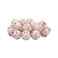 Nouveau produit 2025 personnalisé sans Bpa sûr silicone perles imprimées enfants bijoux à bricoler soi-même collier perle pour enfants fabrication de bracelets